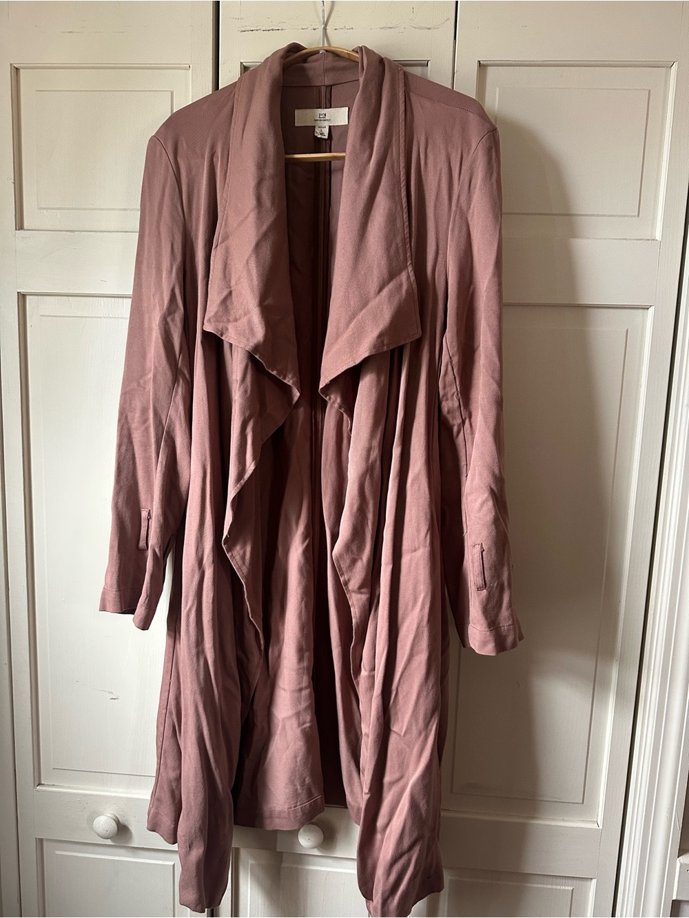 Thread and Supply Draped Open Front Trench Jacket